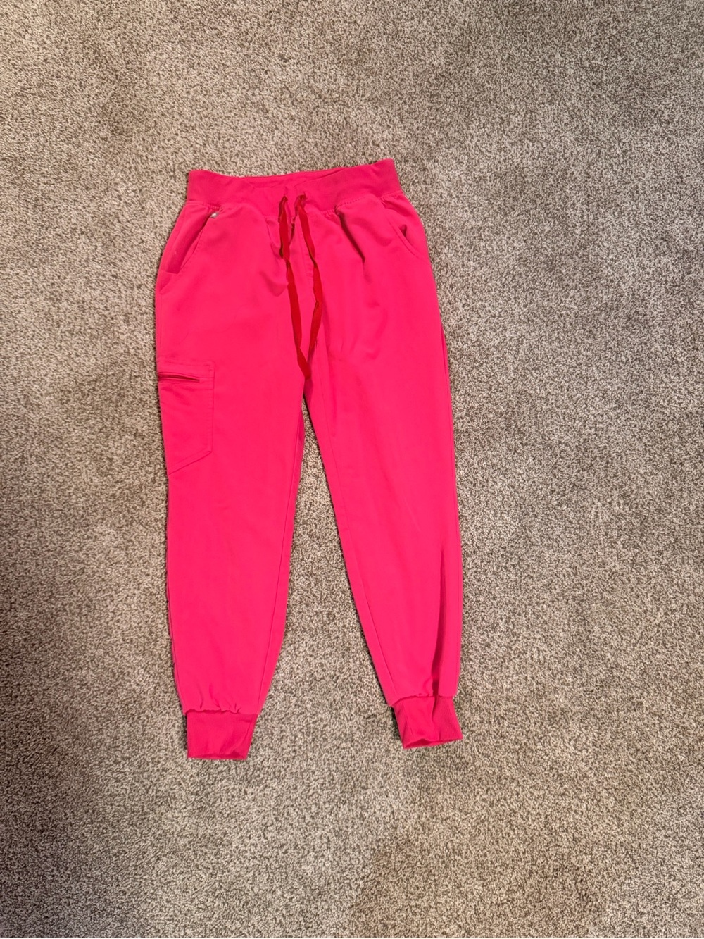 Figs Hot Pink Women's Cargo Jogger Sweatpants